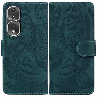 For Honor 80 Pro Tiger Embossing Pattern Leather Phone Case(Green)