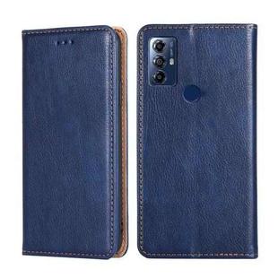 For Motorola Moto G Play 2023 Gloss Oil Solid Color Magnetic Leather Phone Case(Blue)