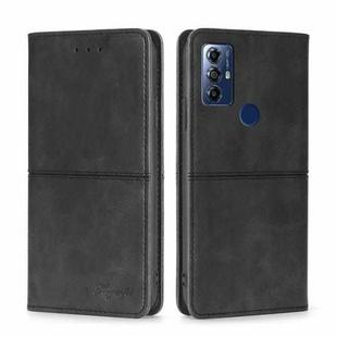 For Motorola Moto G Play 2023 Cow Texture Magnetic Horizontal Flip Leather Phone Case(Black)