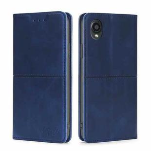 For Kyocera Digno BX2-Digno SX2-A101KC Cow Texture Magnetic Horizontal Flip Leather Phone Case(Dark Blue)
