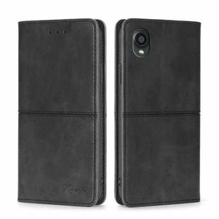 For Kyocera Digno BX2-Digno SX2-A101KC Cow Texture Magnetic Horizontal Flip Leather Phone Case(Black)