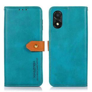 For Honor X5 KHAZNEH Dual-color Cowhide Texture Flip Leather Phone Case(Blue)