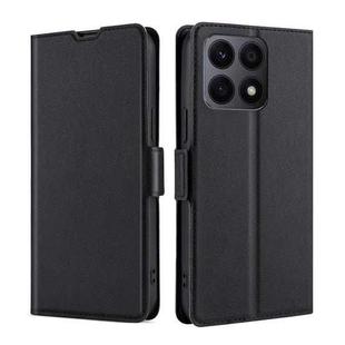 For Honor X8A Ultra-thin Voltage Side Buckle Horizontal Flip Leather Phone Case(Black)