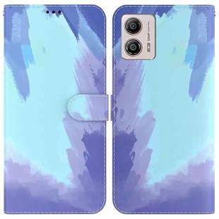 For Motorola Moto G13 / G23 / G53 Watercolor Pattern Flip Leather Phone Case(Winter Snow)