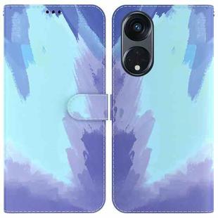 For OPPO Reno8 T 5G / A1 Pro 5G Watercolor Pattern Flip Leather Phone Case(Winter Snow)