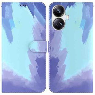 For Realme 10 Pro+ Watercolor Pattern Flip Leather Phone Case(Winter Snow)