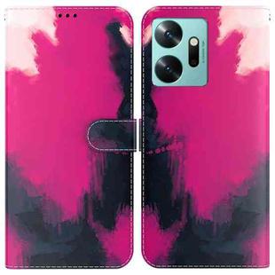 For Infinix Zero 20 Watercolor Pattern Flip Leather Phone Case(Berry)