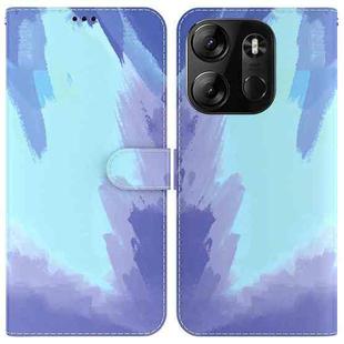 For Tecno Spark Go 2023 / Pop 7 Pro Watercolor Pattern Flip Leather Phone Case(Winter Snow)