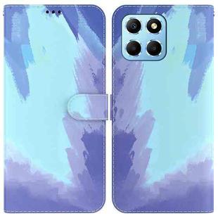 For Honor X8 5G Watercolor Pattern Flip Leather Phone Case(Winter Snow)