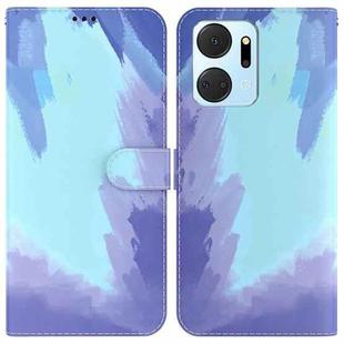 For Honor X7a Watercolor Pattern Flip Leather Phone Case(Winter Snow)