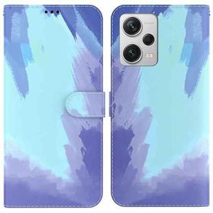 For Xiaomi Redmi Note 12 Pro+ Watercolor Pattern Flip Leather Phone Case(Winter Snow)