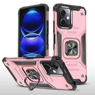 For Xiaomi Redmi Note 12 Magnetic Armor Shockproof TPU + PC Phone Case with Metal Ring Holder(Rose Gold)