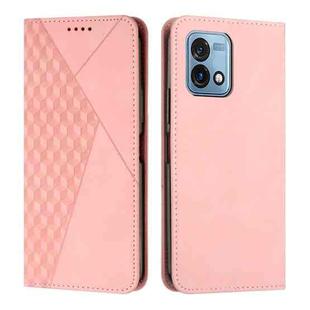 For Motorola Moto G Stylus 5G 2023 Diamond Pattern Splicing Skin Feel Magnetic Phone Case(Rose Gold)