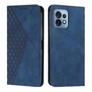 For Motorola Moto X40/X40 Pro/Edge+ 2023 Diamond Pattern Splicing Skin Feel Magnetic Phone Case(Blue)