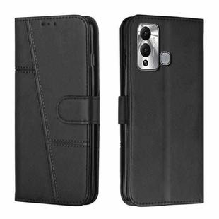 For Infinix Hot 20i Stitching Calf Texture Buckle Leather Phone Case(Black)