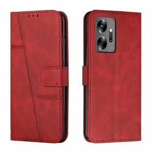 For Infinix Zero 20 Stitching Calf Texture Buckle Leather Phone Case(Red)