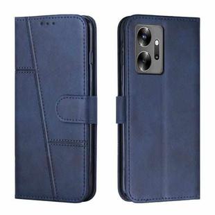 For Infinix Zero 20 Stitching Calf Texture Buckle Leather Phone Case(Blue)