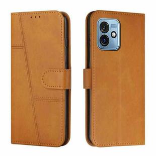 For Motorola Moto G 5G 2023 Stitching Calf Texture Buckle Leather Phone Case(Yellow)