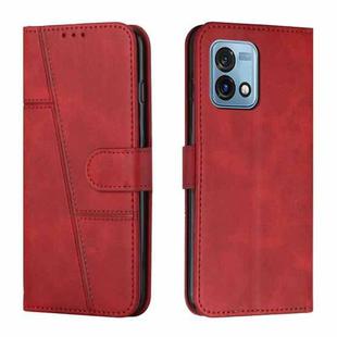 For Motorola Moto G Stylus 5G 2023 Stitching Calf Texture Buckle Leather Phone Case(Red)