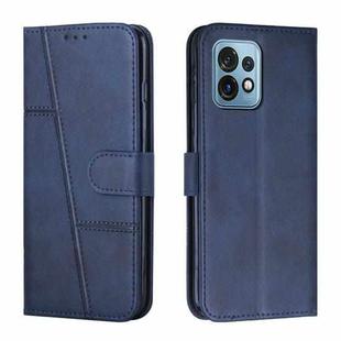 For Motorola Moto X40/X40 Pro/Edge+ 2023 Stitching Calf Texture Buckle Leather Phone Case(Blue)