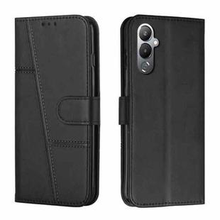For Tecno Pova 4 Stitching Calf Texture Buckle Leather Phone Case(Black)