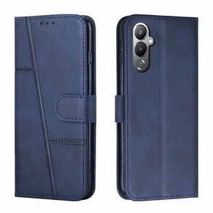 For Tecno Pova 4 Stitching Calf Texture Buckle Leather Phone Case(Blue)