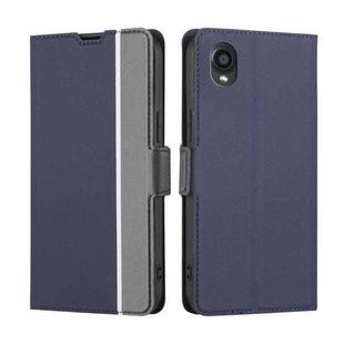 For Kyocera Digno BX2-Digno SX2-A101KC Twill Texture Side Buckle Leather Phone Case(Blue)