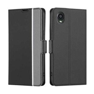For Kyocera Digno BX2-Digno SX2-A101KC Twill Texture Side Buckle Leather Phone Case(Black)