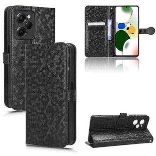 For Xiaomi Redmi Note 12 Pro Speed / Xiaomi Poco X5 Pro 5G Honeycomb Dot Texture Leather Phone Case(Black)