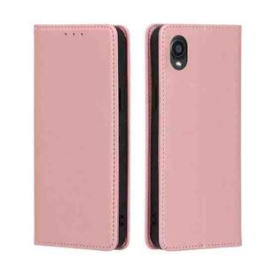 For Kyocera Digno BX2-Digno SX2-A101KC Skin Feel Magnetic Horizontal Flip Leather Phone Case(Rose Gold)