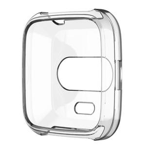 For Fitbit Versa Lite Smart Watch Silicone Protective Case(Transparent White)