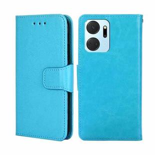 For Honor X7A Crystal Texture Leather Phone Case(Sky Blue)