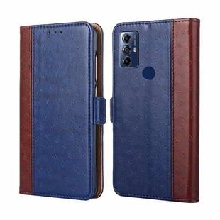 For Motorola Moto G Play 2023 Ostrich Texture Horizontal Flip Leather Phone Case(Blue)