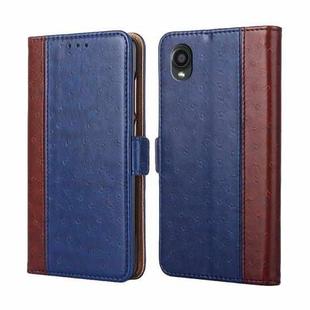 For Kyocera Digno BX2-Digno SX2-A101KC Ostrich Texture Horizontal Flip Leather Phone Case(Blue)
