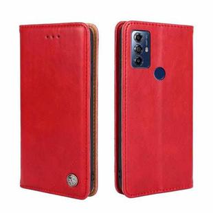 For Motorola Moto G Play 2023 Non-Magnetic Retro Texture Horizontal Flip Leather Case(Red)