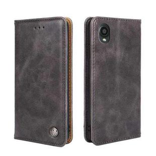 For Kyocera Digno BX2-Digno SX2-A101KC Non-Magnetic Retro Texture Horizontal Flip Leather Case(Grey)