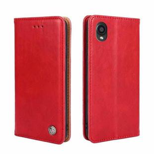 For Kyocera Digno BX2-Digno SX2-A101KC Non-Magnetic Retro Texture Horizontal Flip Leather Case(Red)