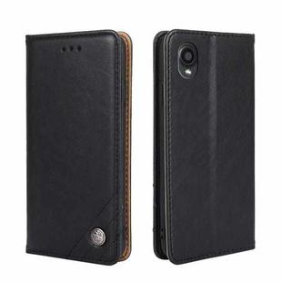 For Kyocera Digno BX2-Digno SX2-A101KC Non-Magnetic Retro Texture Horizontal Flip Leather Case(Black)