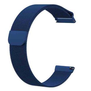 For Fitbit Versa Milanese  Watch Band, Size:S(Blue)