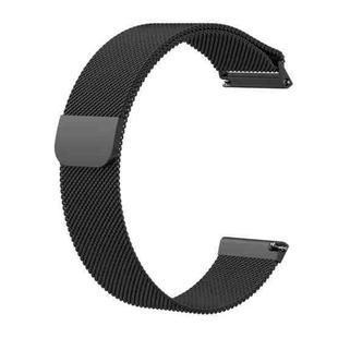 For Fitbit Versa Milanese  Watch Band, Size:L(Black)