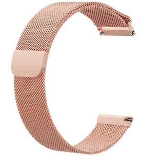 For Fitbit Versa Milanese  Watch Band, Size:L(Rose Gold)