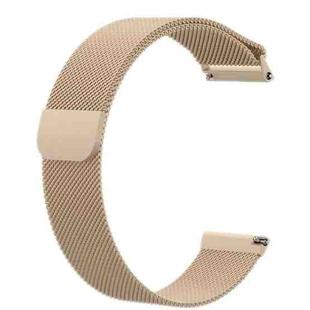 For Fitbit Versa Milanese  Watch Band, Size:L(Champagne Gold)