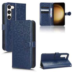 For Samsung Galaxy S23 5G Honeycomb Dot Texture Leather Phone Case(Blue)
