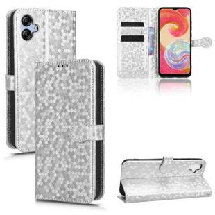 For Samsung Galaxy A04e Honeycomb Dot Texture Leather Phone Case(Silver)