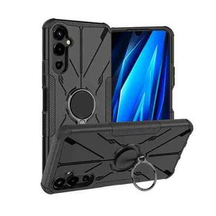 For Tecno Pova 4 Armor Bear Shockproof PC + TPU Phone Case with Ring(Black)