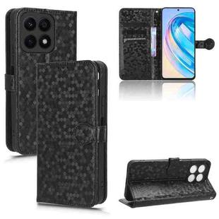 For Honor X8a Honeycomb Dot Texture Leather Phone Case(Black)