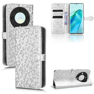 For Honor X40 5G / X9a 5G / Magic5 Lite 5G Honeycomb Dot Texture Leather Phone Case(Silver)