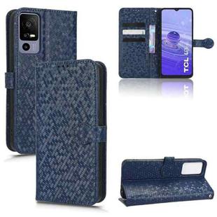 For TCL 40R Honeycomb Dot Texture Leather Phone Case(Blue)