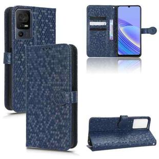 For TCL 40 SE Honeycomb Dot Texture Leather Phone Case(Blue)