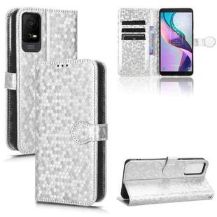For TCL Ion X Honeycomb Dot Texture Leather Phone Case(Silver)